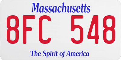 MA license plate 8FC548