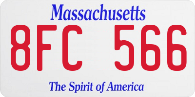 MA license plate 8FC566