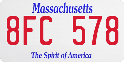 MA license plate 8FC578