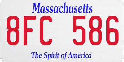 MA license plate 8FC586