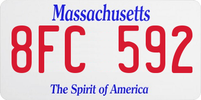 MA license plate 8FC592