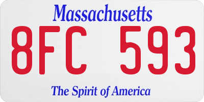 MA license plate 8FC593