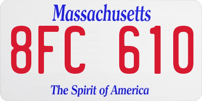 MA license plate 8FC610
