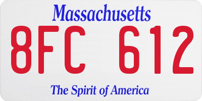 MA license plate 8FC612