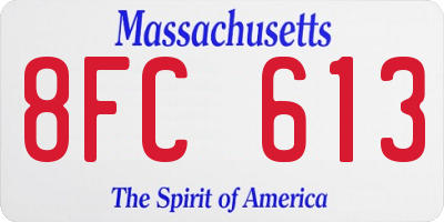 MA license plate 8FC613
