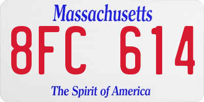 MA license plate 8FC614