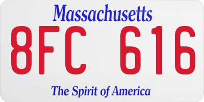 MA license plate 8FC616