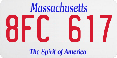 MA license plate 8FC617