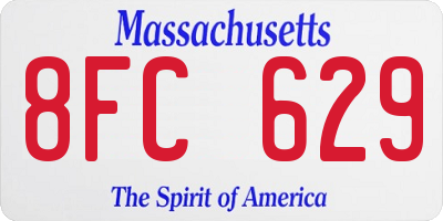 MA license plate 8FC629