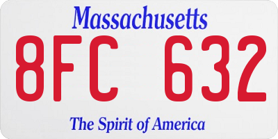 MA license plate 8FC632