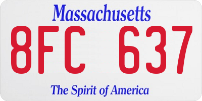 MA license plate 8FC637