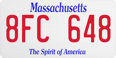 MA license plate 8FC648