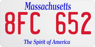 MA license plate 8FC652