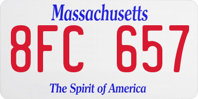 MA license plate 8FC657