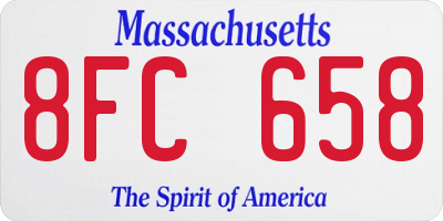 MA license plate 8FC658