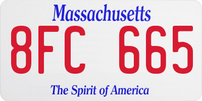 MA license plate 8FC665