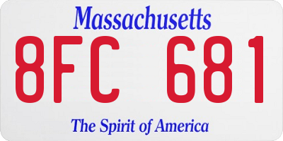 MA license plate 8FC681