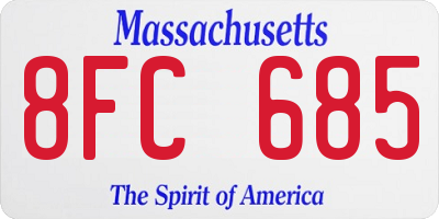 MA license plate 8FC685