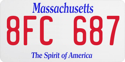 MA license plate 8FC687