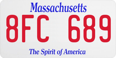 MA license plate 8FC689