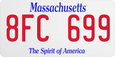 MA license plate 8FC699