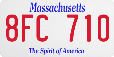 MA license plate 8FC710