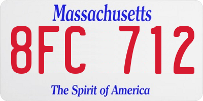 MA license plate 8FC712