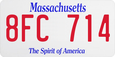 MA license plate 8FC714