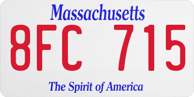MA license plate 8FC715