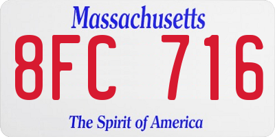 MA license plate 8FC716