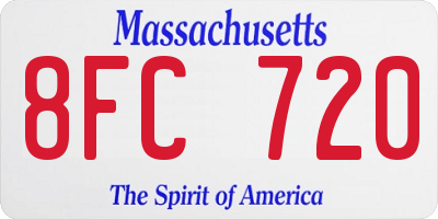 MA license plate 8FC720