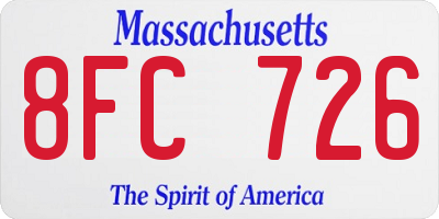 MA license plate 8FC726
