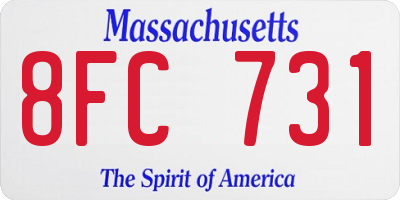 MA license plate 8FC731