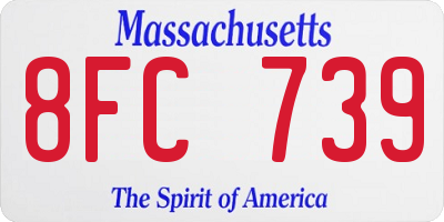 MA license plate 8FC739