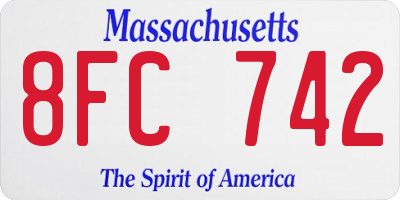 MA license plate 8FC742