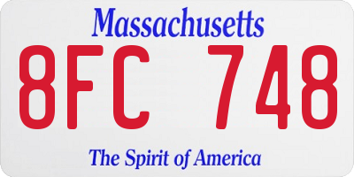 MA license plate 8FC748