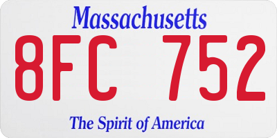 MA license plate 8FC752