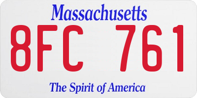 MA license plate 8FC761