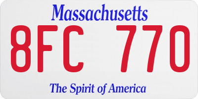 MA license plate 8FC770