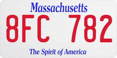 MA license plate 8FC782