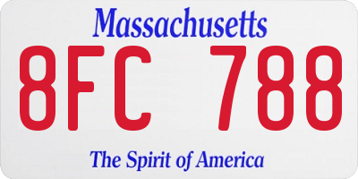 MA license plate 8FC788