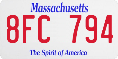 MA license plate 8FC794