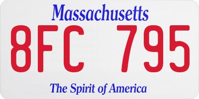 MA license plate 8FC795