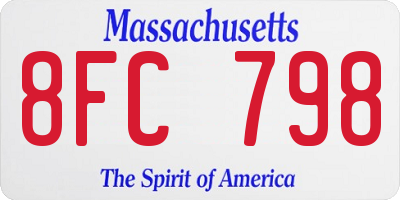 MA license plate 8FC798
