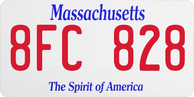 MA license plate 8FC828