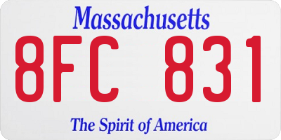 MA license plate 8FC831