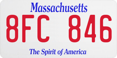 MA license plate 8FC846