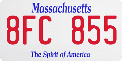 MA license plate 8FC855