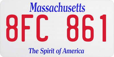 MA license plate 8FC861