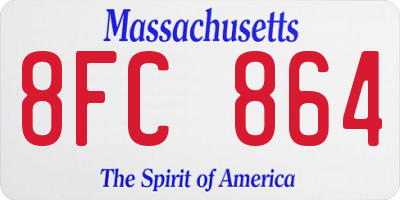 MA license plate 8FC864